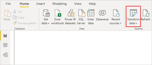 Transform Power BI Data Example
