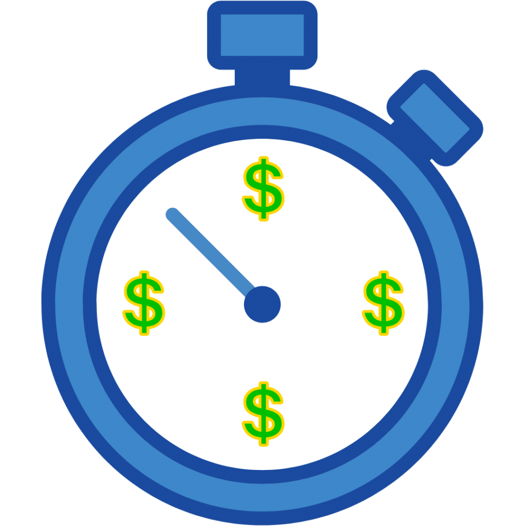 Stopwatch Dollar Sign